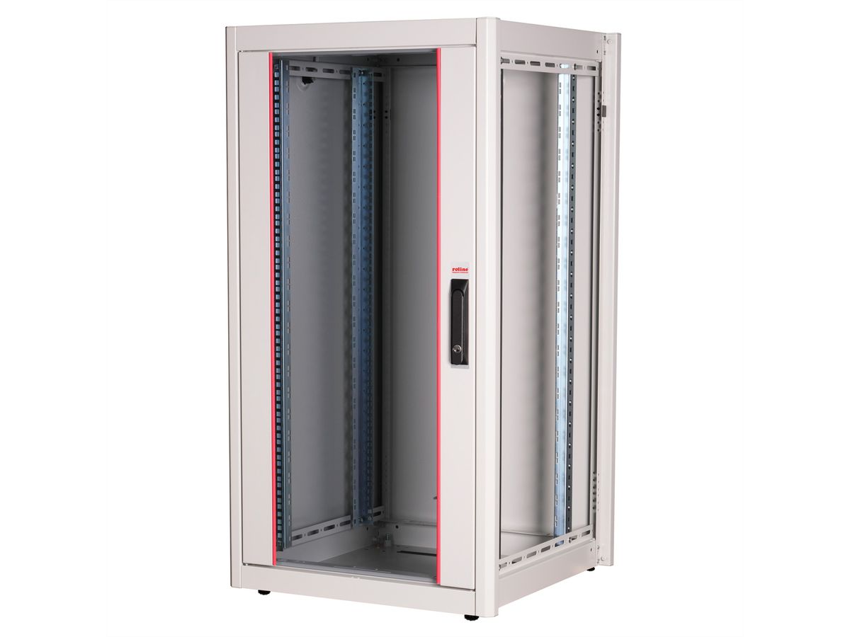 ROLINE 19-inch netwerkkast Basic 22 U, 600x600 BxD Glazen deur grijs