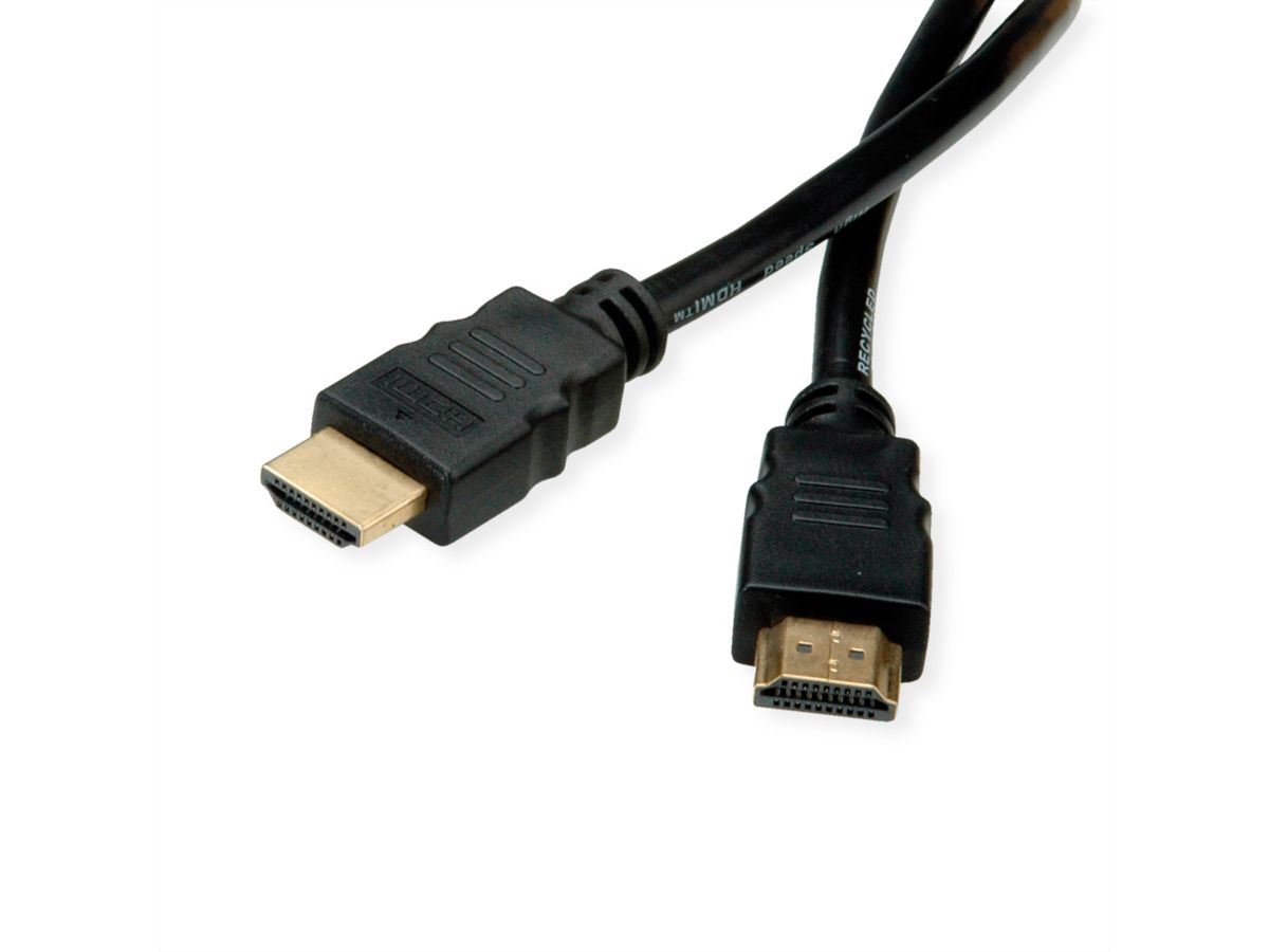 ROLINE RM 8K HDMI Ultra HD-kabel met ethernet, Male/Male, zwart, 1 m