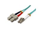 VALUE F.O. kabel 50/125µm OM3, LC/SC, turkoois, 0,5 m