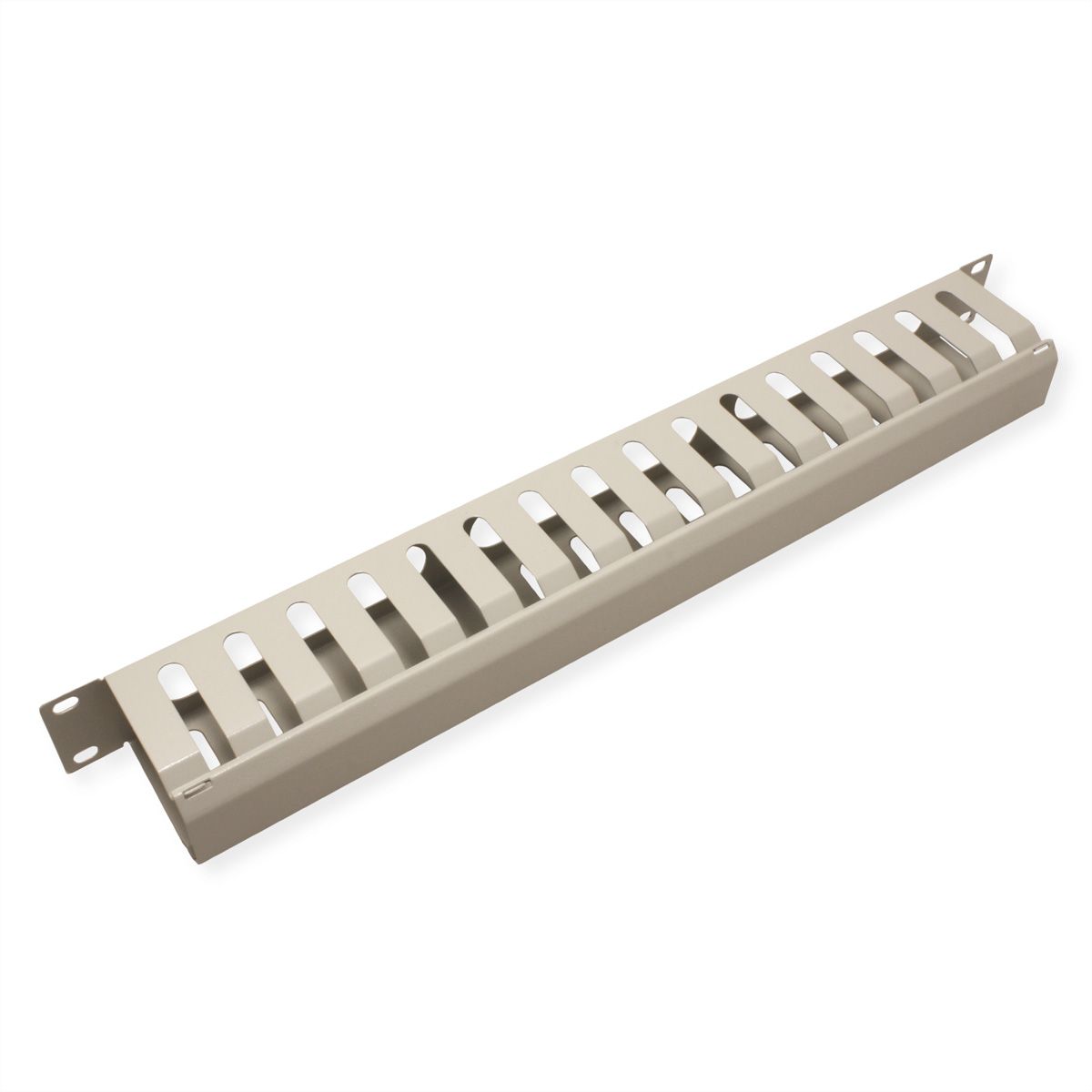 VALUE 19" Frontplaat 1 HE met rangeerkanaal 40 x 60 mm, grijs