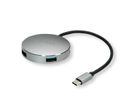 ROLINE USB 3.2 Gen 1 hub, rond, 4-voudig, type C aansluitkabel