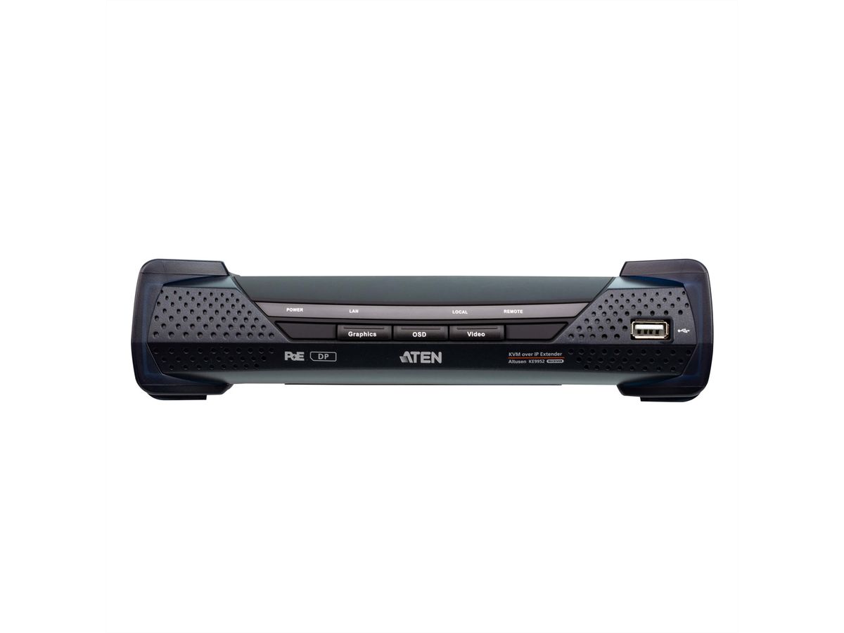 ATEN KE9952R 4K DP KVM over IP-extender met PoE ontvanger