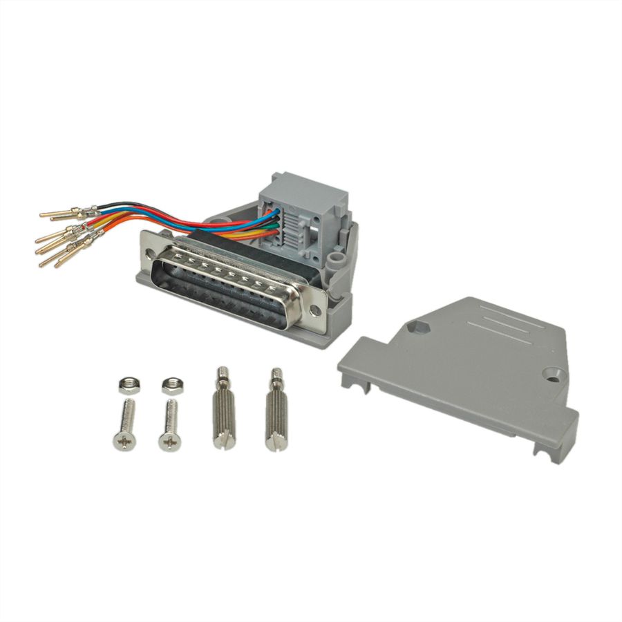 ROLINE DB25 plug - RJ-45 socket 8P / 8C 8-Wire