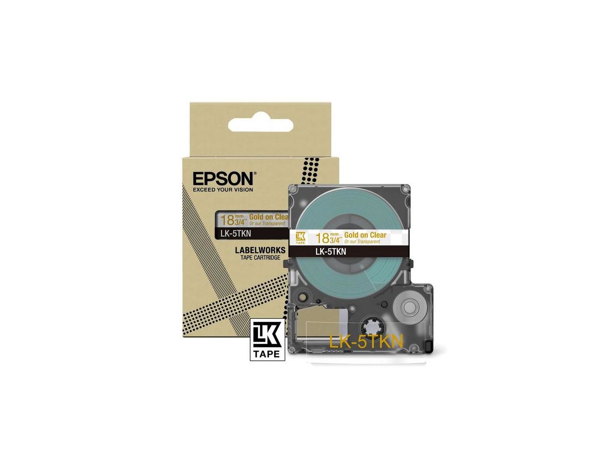 Epson LK-5TKN Goud, Transparant