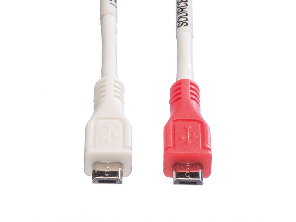 VALUE USB 2.0 Oplaadkabel, Micro B male / male, 0,3m