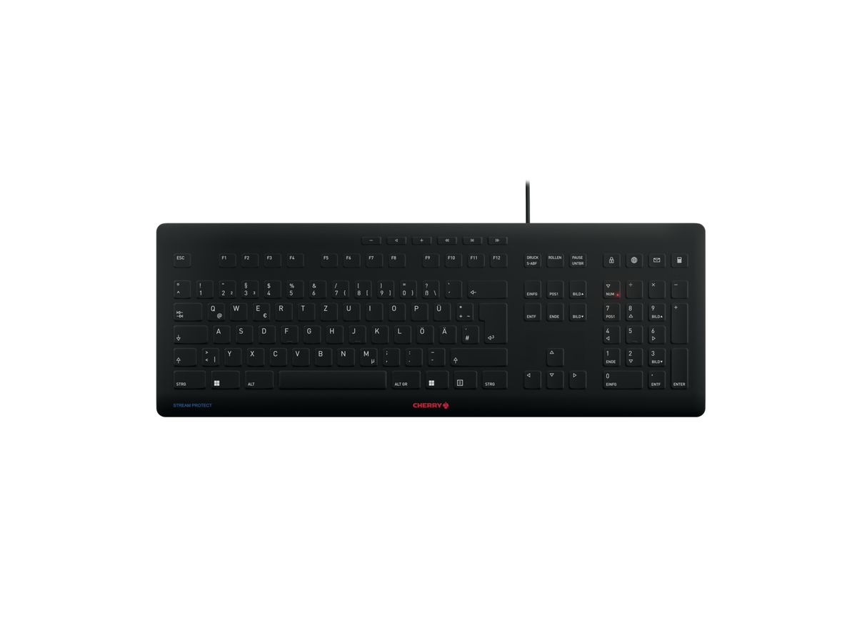 CHERRY Stream keyboard Universal USB QWERTZ German Black
