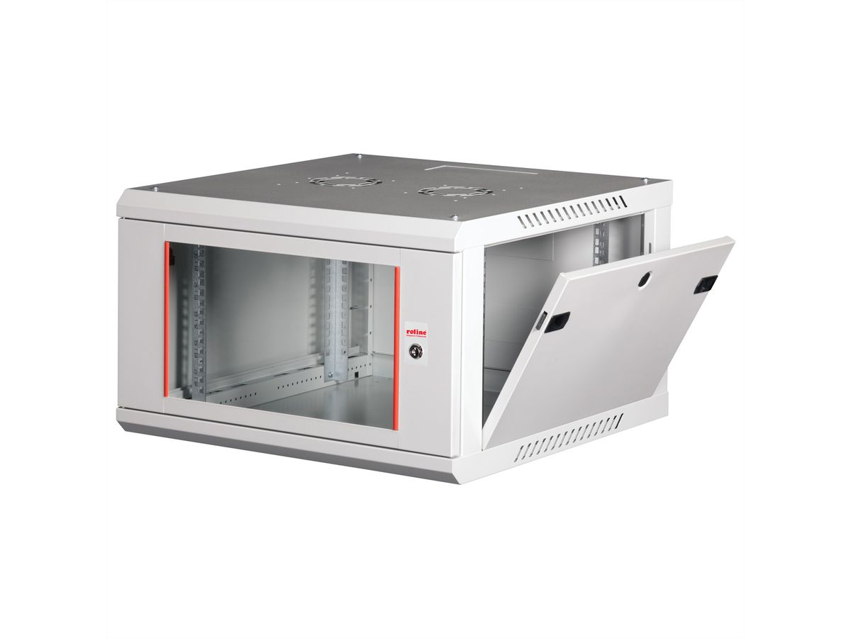 ROLINE 19" Wall Cabinet Basic Plus 6U, 600x600 BxT grey