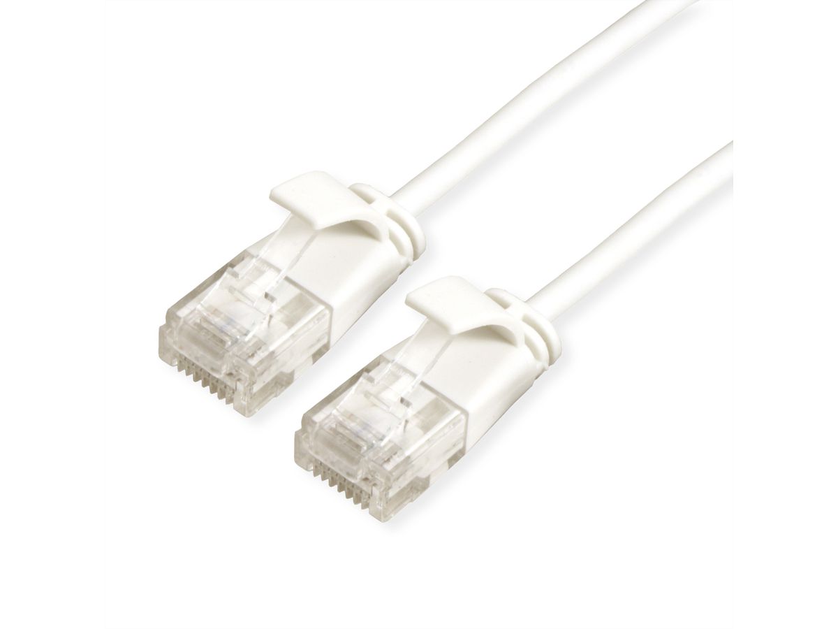 ROLINE GREEN UTP patchkabel Cat.6A (Class EA), LSOH, extra dun, wit, 0,15 m