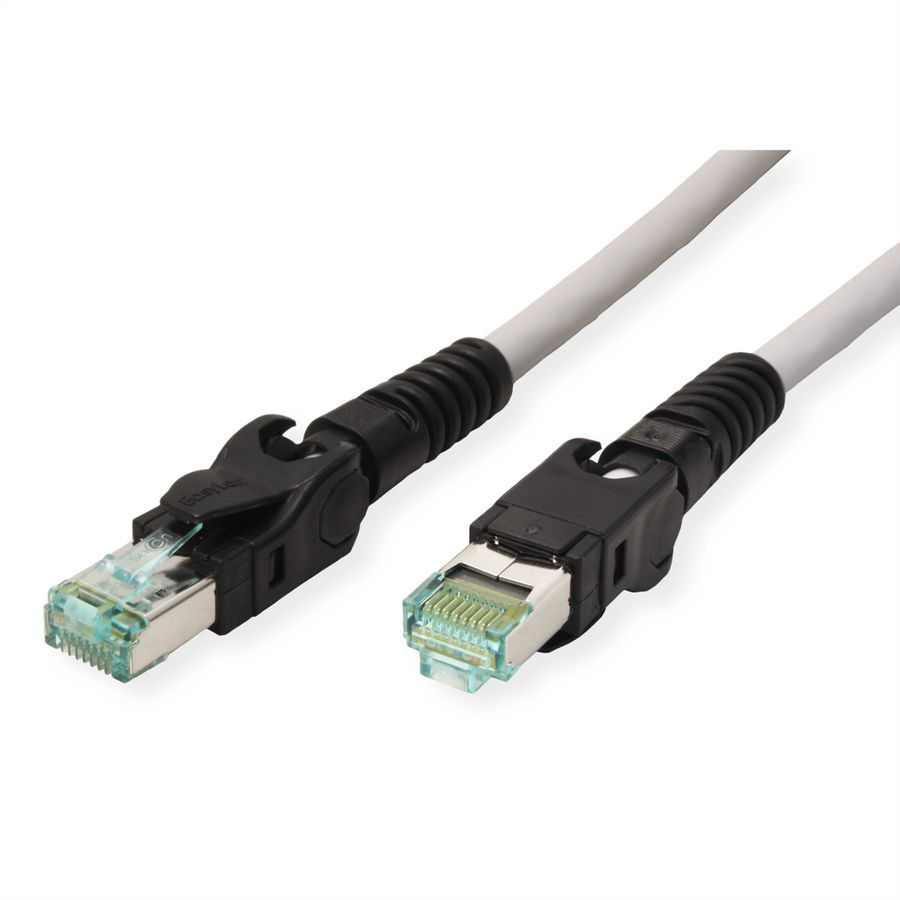 EasyLan VarioBoot Patch cable Cat.6A, S/FTP, grey, 0.5 m