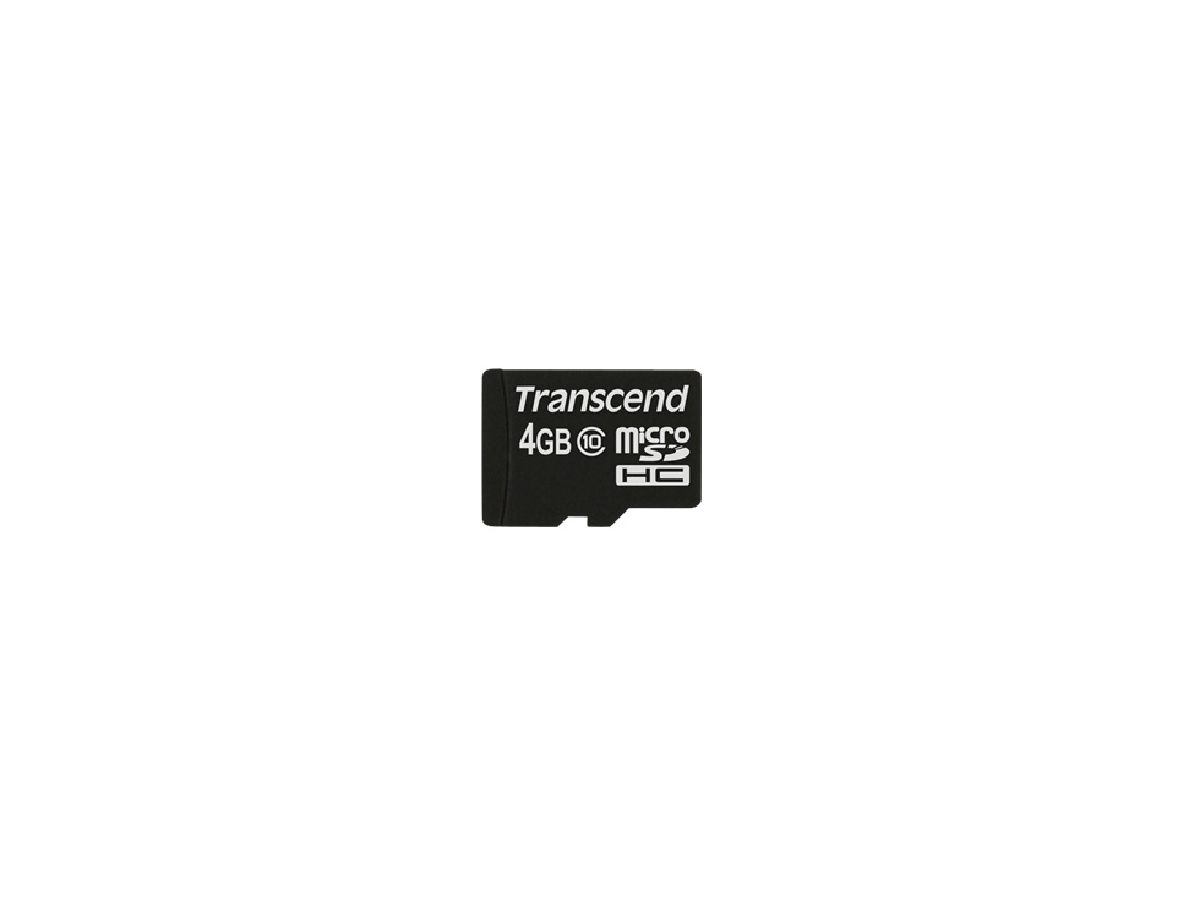 Transcend TS4GUSDC10 4GB MicroSDHC Klasse 10 flashgeheugen