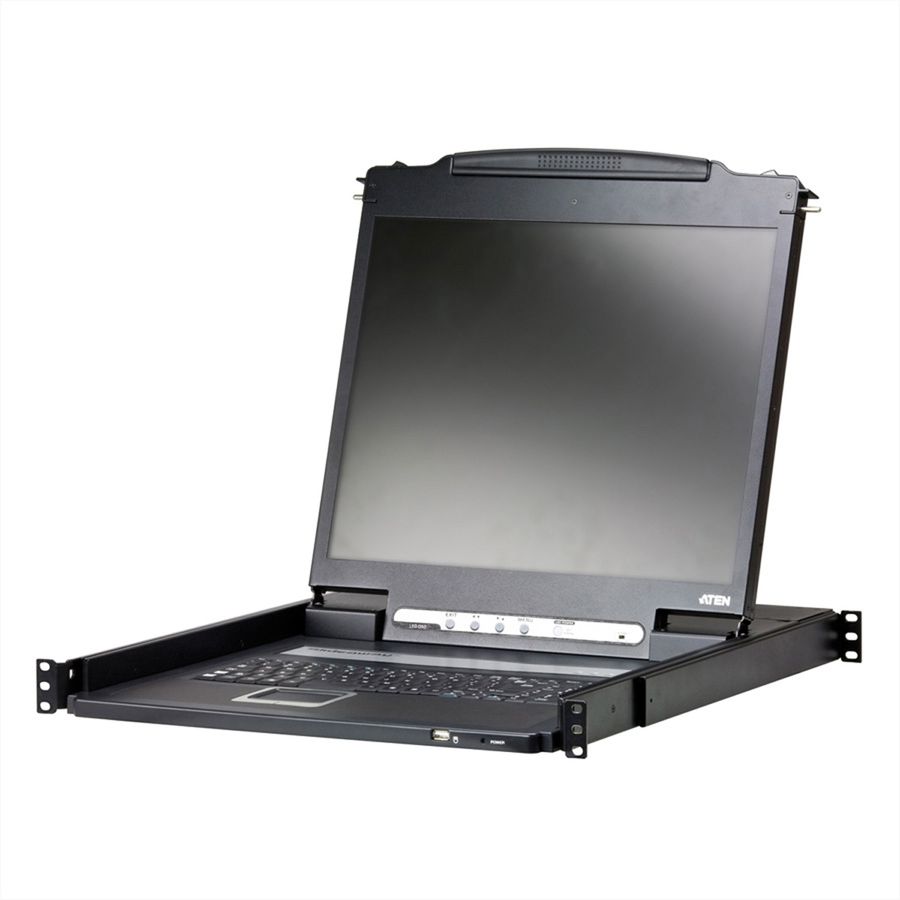 ATEN CL3000N KVM-console, 48 cm LCD, VGA, PS/2-USB, USB-poort, Toetsenbord indeling Frans