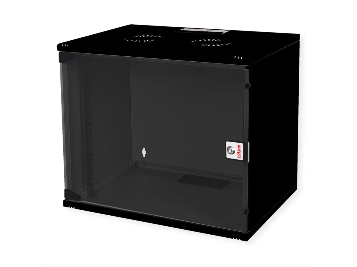 ROLINE 19-inch wandbehuizing Basic 7 U, 540x400 BxD Bouwpakket zwart