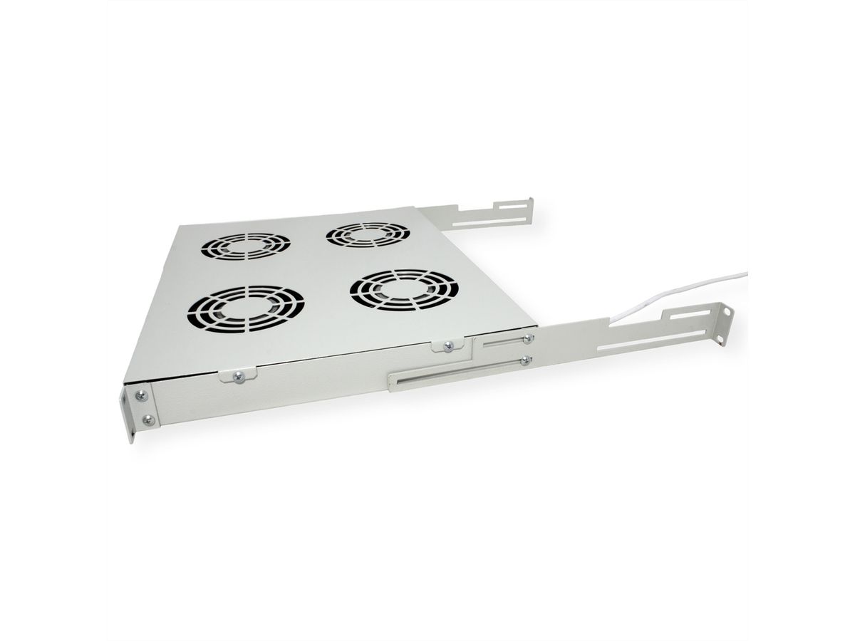 ROLINE 19-inch fan unit 4 fans, Thermostat grey