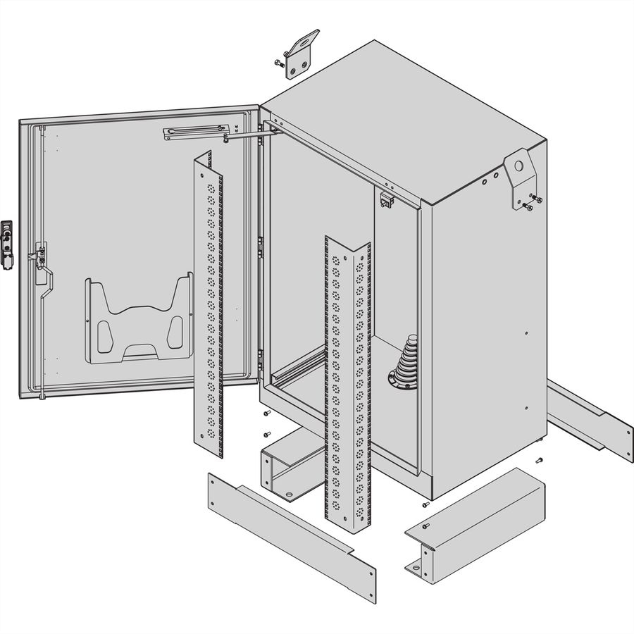 SCHROFF Outdoor Comline FTTX kast met enkele toegang, 600H 800W 600D