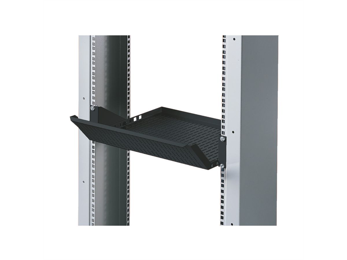 SCHROFF 19" Equipment Shelf, RAL 7021, 2 U