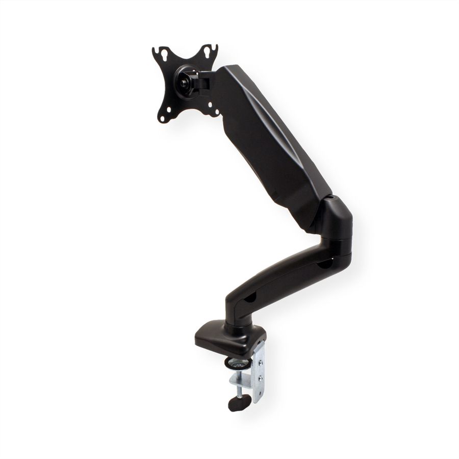VALUE LCD Monitor Stand Pneumatic, Desk Clamp, Pivot, 5 Joints, black