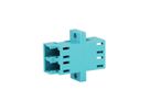 TELEGÄRTNER  LC/APC Duplex adaptor, multimode, cramic sleeve, plastic housing, turquoise, Z77