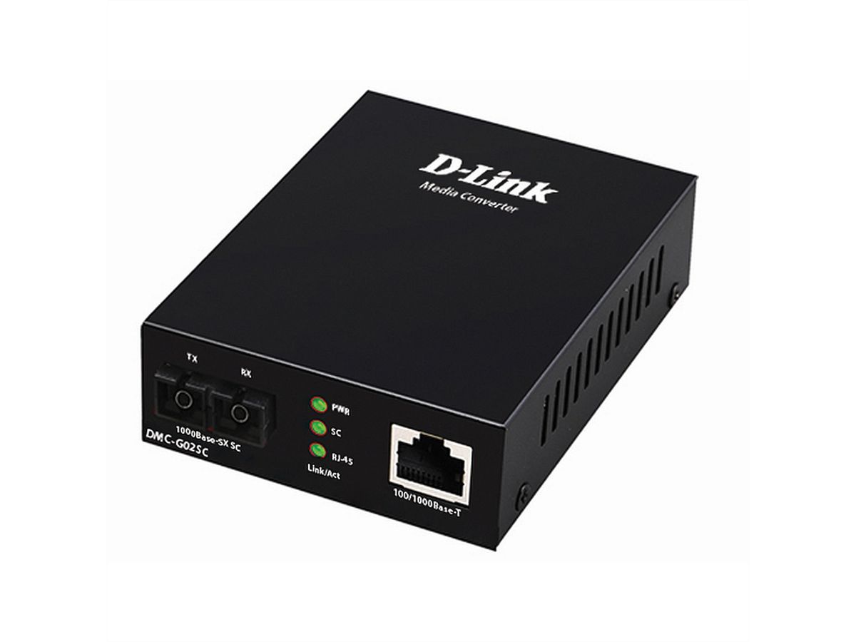 D-Link Gigabit Konverter DMC-G02SC/E, 10/100/1000 zu 1000 SX Multi (SC) 550m