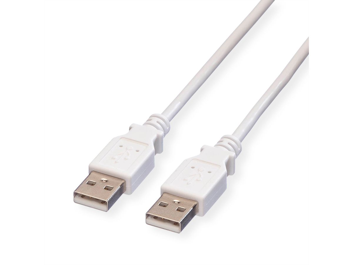 VALUE USB 2.0 Cable, A - A, M/M, white, 1.8 m