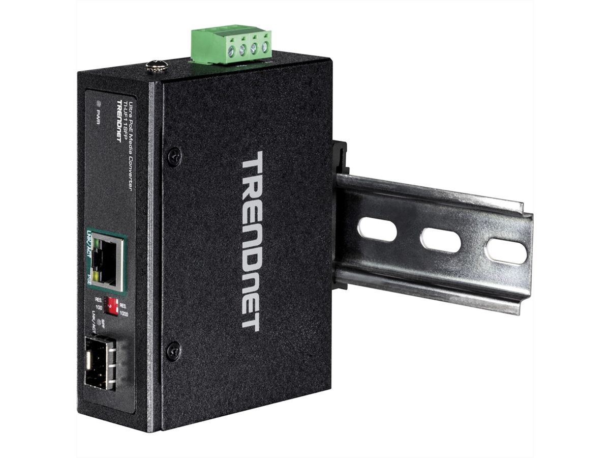 TRENDnet TI-UF11SFP Intern 1000Mbit/s Zwart netwerk media converter