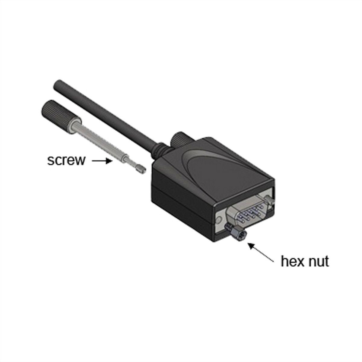 EXSYS EX-1346 USB 2.0 zu 1S x Serielle Schnittstelle RS-422/485 Port Konverter, Kabel, FDTI, schwarz, 1,8 m