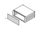 SCHROFF PropacPRO voorpaneel, volledige breedte, niet afgeschermd, 3 HE, 63 HE, 2 mm, Al, geanodiseerd, onbehandelde randen