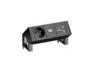 BACHMANN DESK2 1x earthing contact 1x USB charger, black