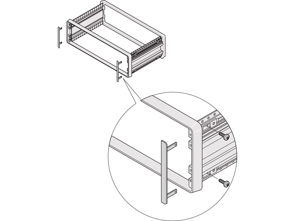 SCHROFF CompacPRO Opvulhoek, 2 HE