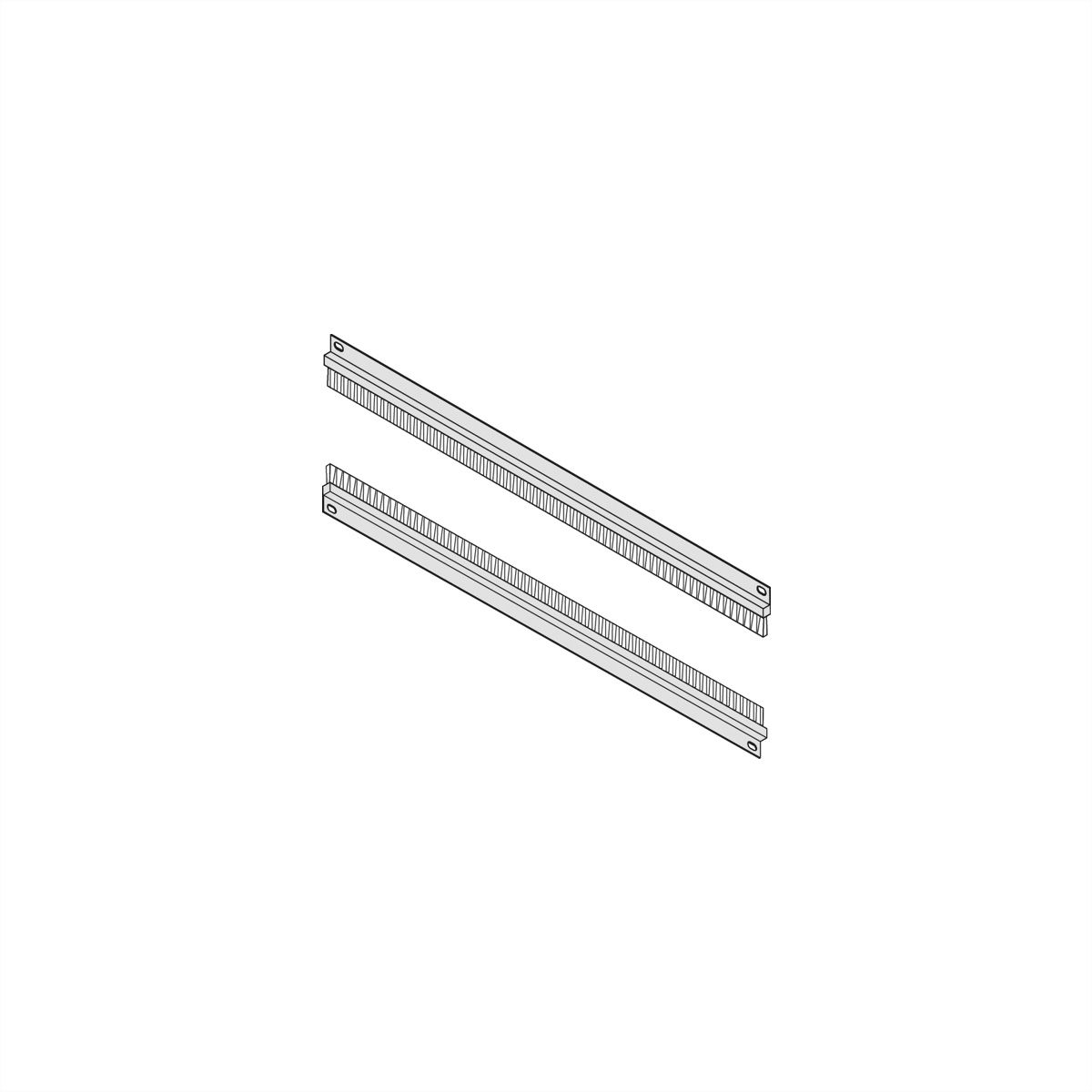 SCHROFF 19" Cable Ducting With Brush Strip, Silver