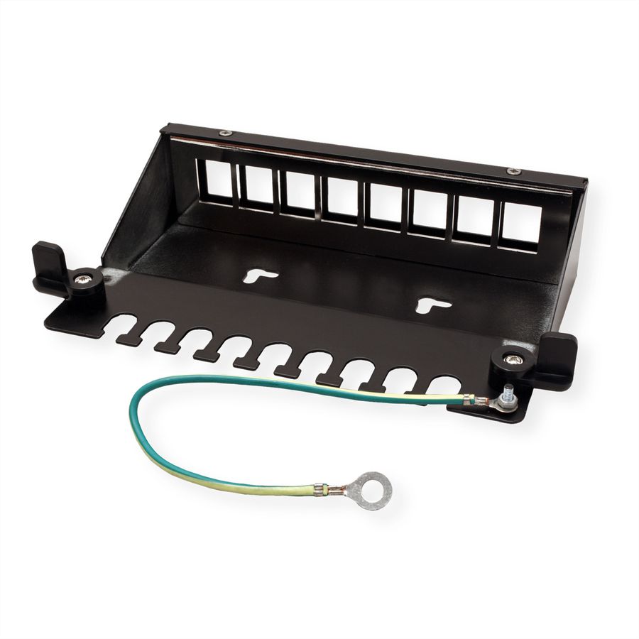 VALUE Keystone module houder, 8-poorts, zwart