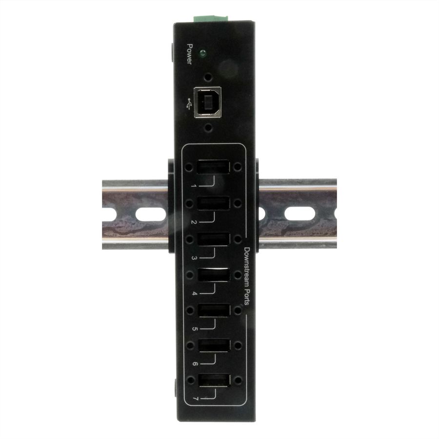 EXSYS EX-11217HMVS 7 Port USB 2.0 Metall HUB mit Netzteil 5V/2A Genesys Chipset