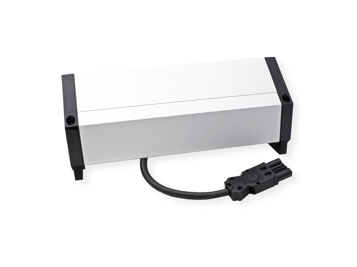 BACHMANN DESK2 ALU ZWART 2xUTE 1xUSBC 60W 0,2m GST18