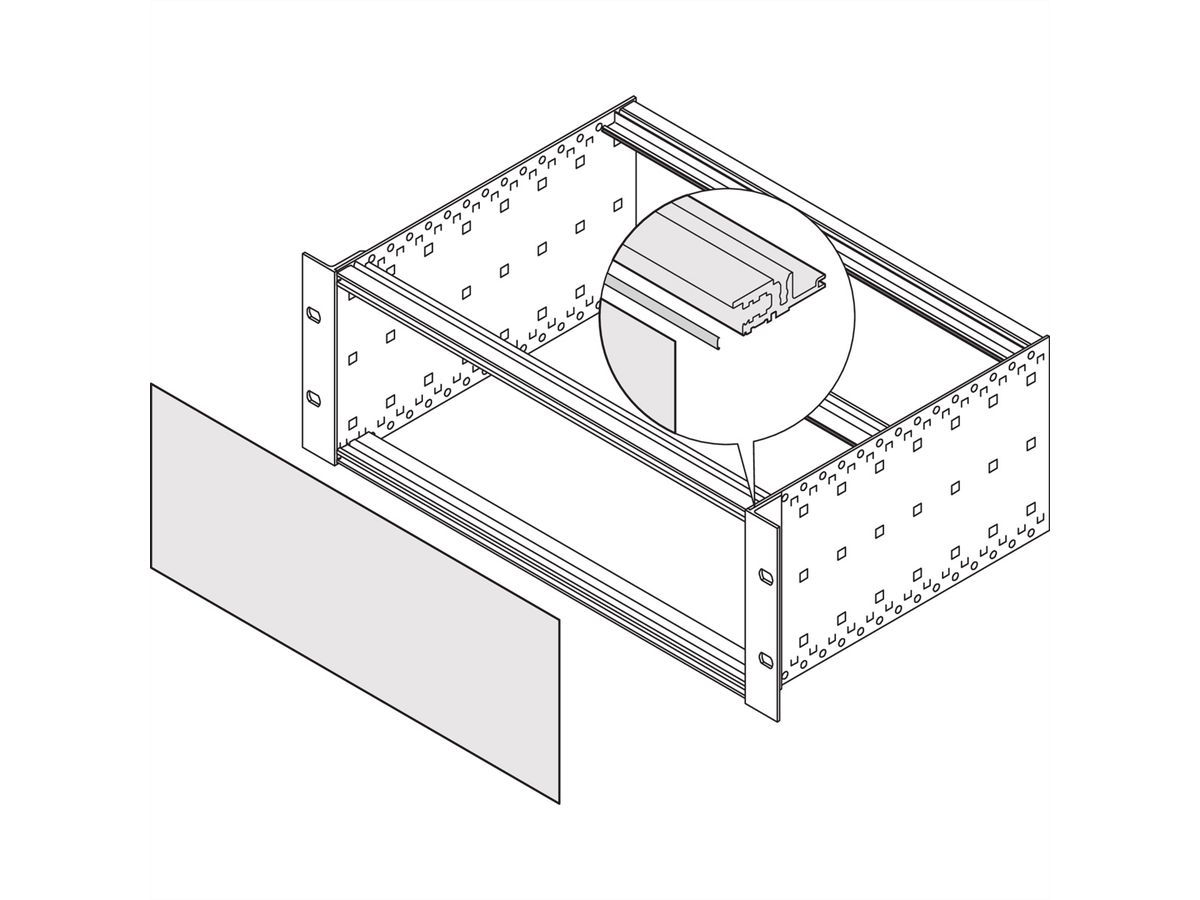 SCHROFF EuropacPRO EMC-afschermingskit voorpaneel/achterpaneel naar horizontale rail, 84 pk, 100 stuks
