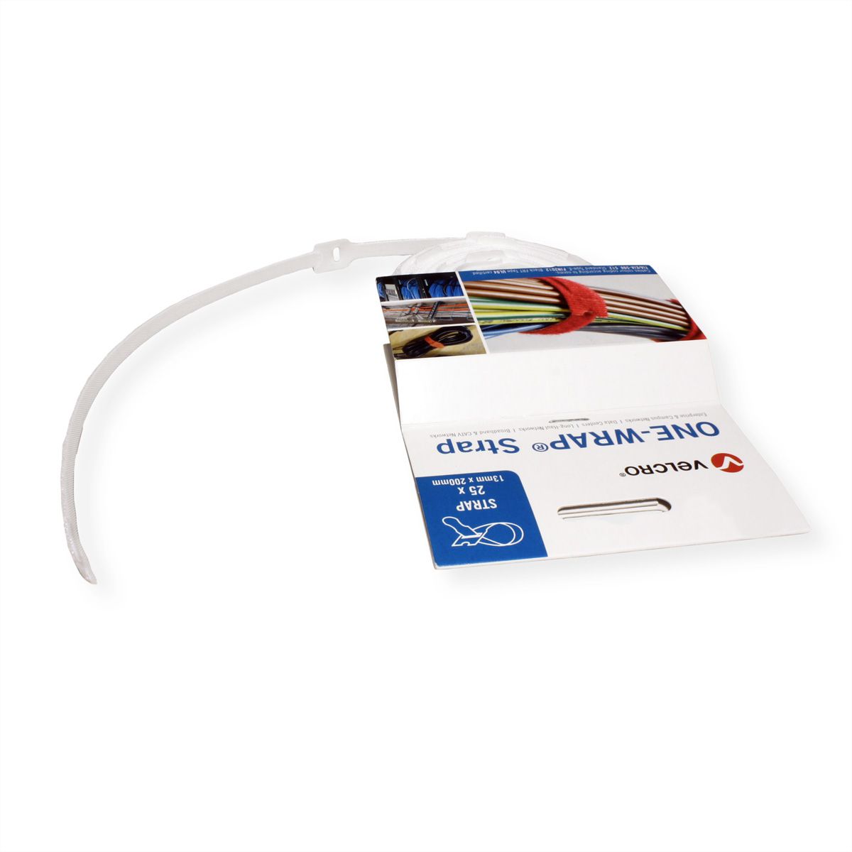 VELCRO® One Wrap® Bindband 13mm x 200mm, 25 stuks, wit