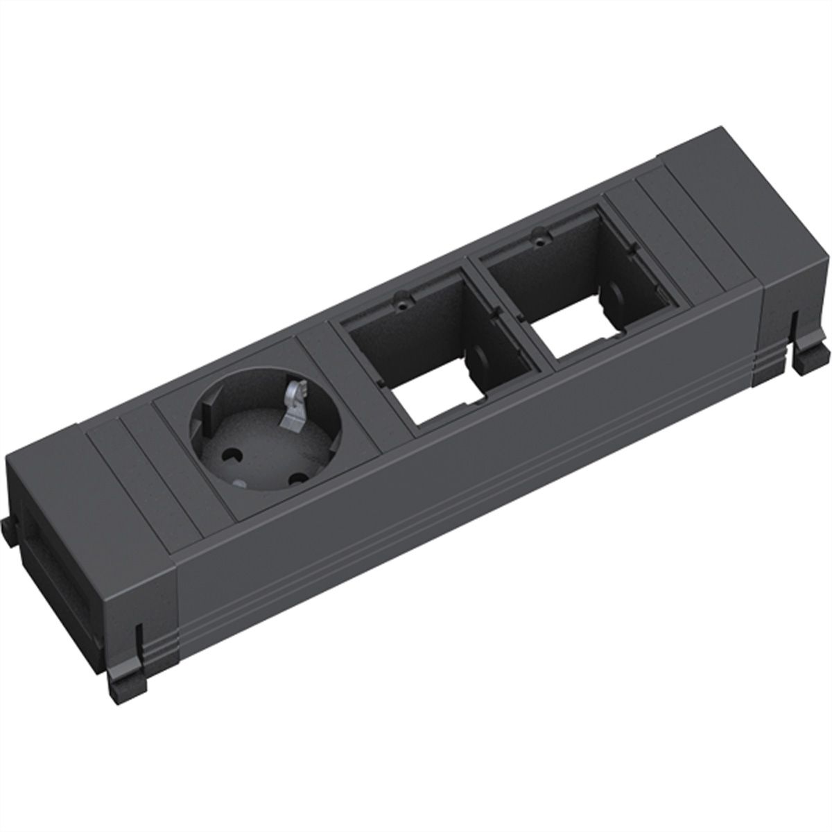 BACHMANN POWER FRAME 1xCEE7/3 2xCM, Plastic profile 0.2m GST18