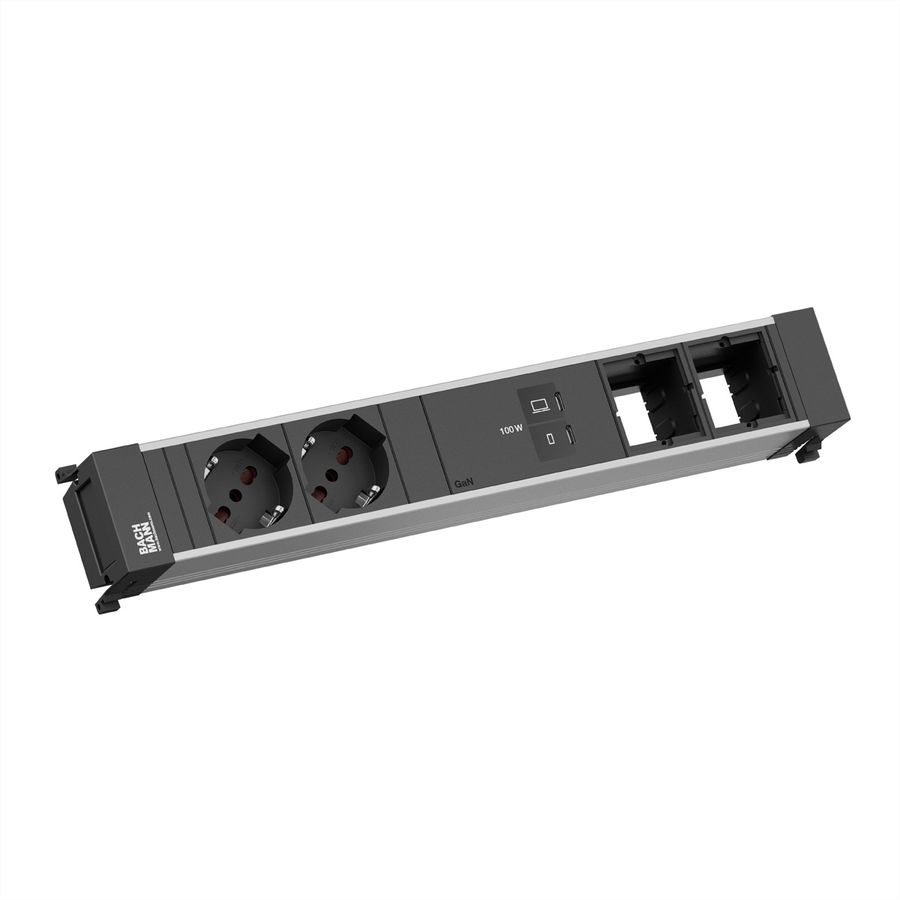 BACHMANN POWER FRAME 2xP40, 1xUSB C/C 100W 2xCM L=0.2m
