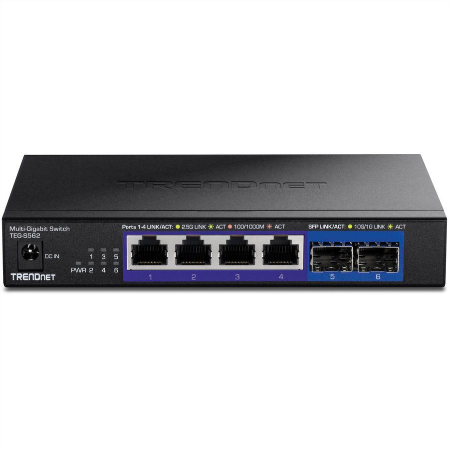 TRENDnet TEG-S562 6-poorts switch, Multi-Gigabit