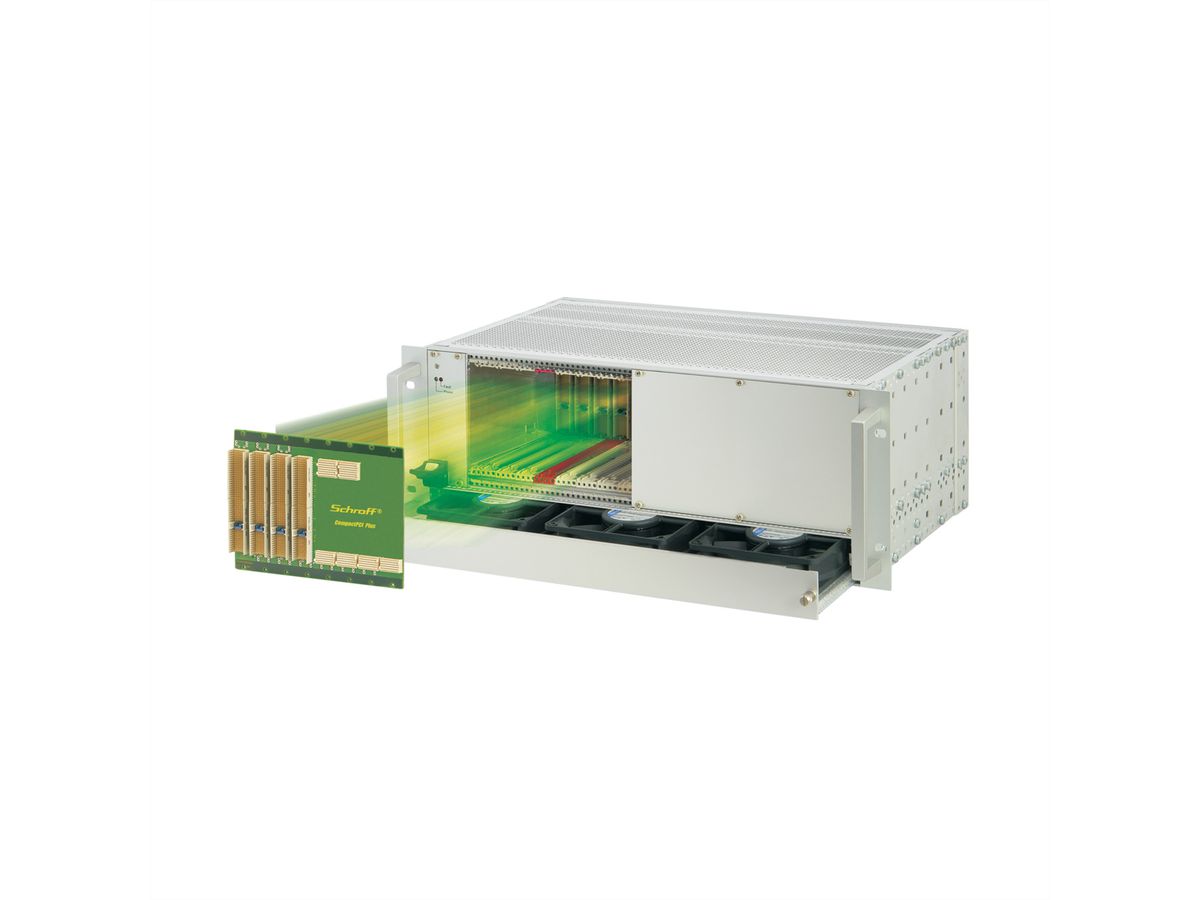 SCHROFF CPCI PlusIO-systeem, desktop, 4 HE, 8 sleuven, 44 HP