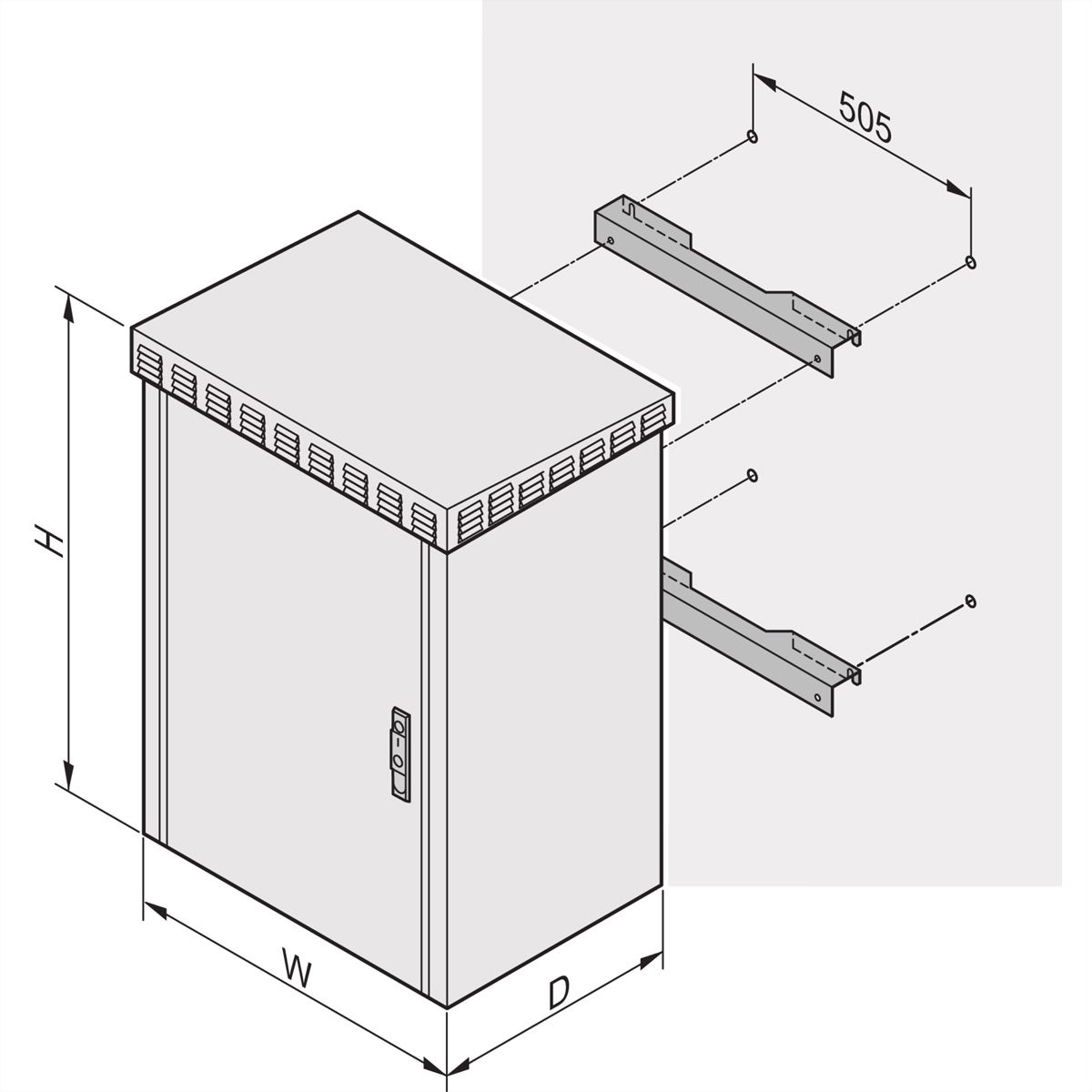 SCHROFF Outdoor Unibody wandmontageset