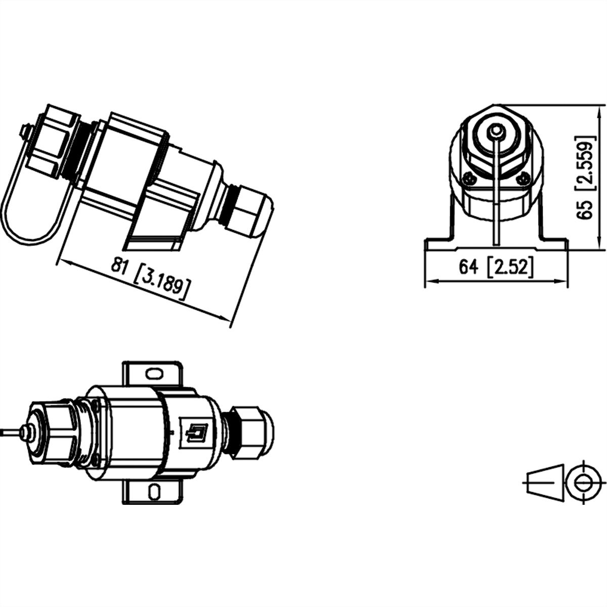 METZ CONNECT E-DAT Industrie IP67 V1 AP + RJ45-veldaansluitelement Cat.6 Klasse EA , T568A