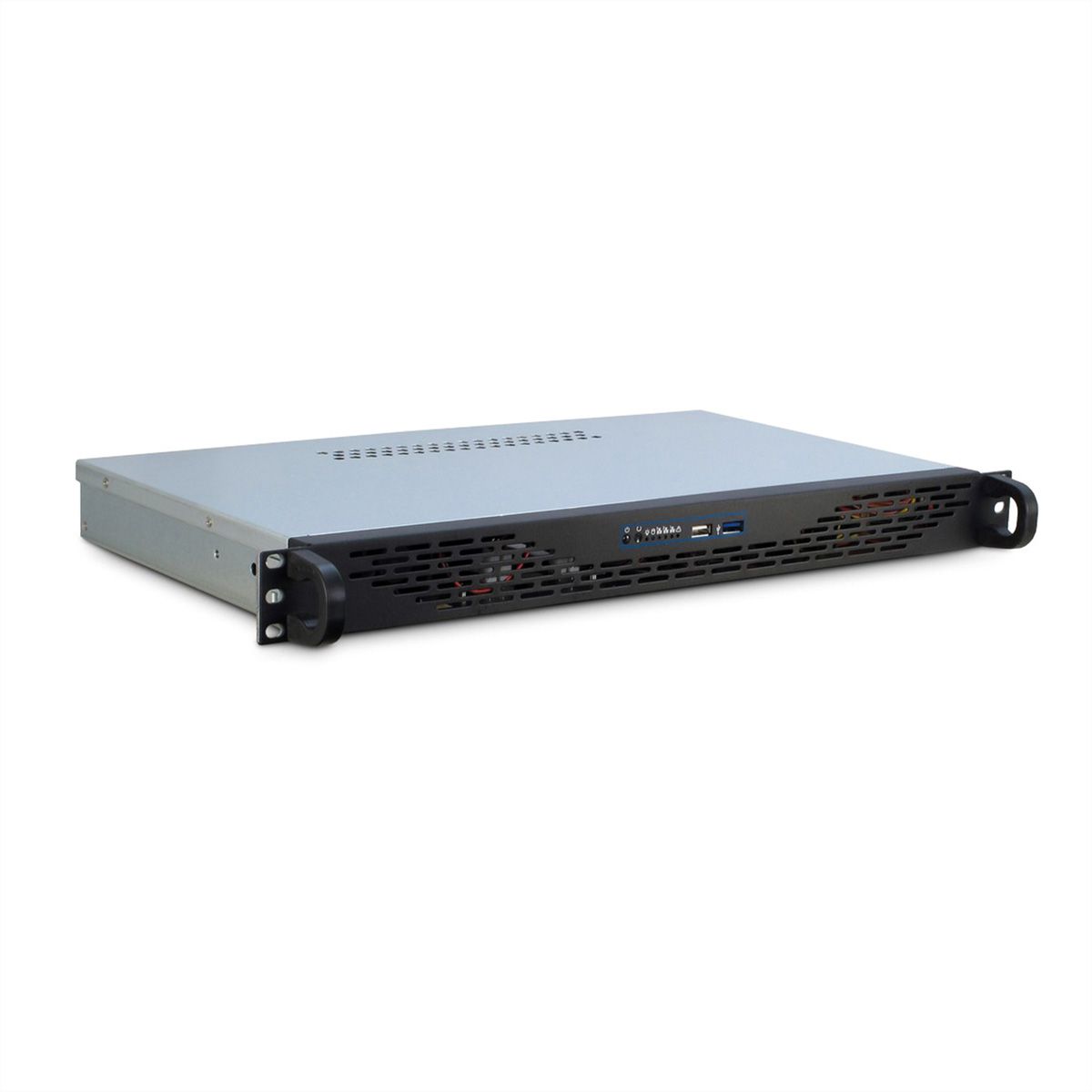 19" Server behuizing, 1UH, 1U-K-125L, zwart