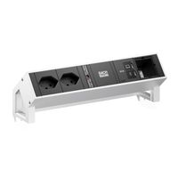 BACHMANN DESK2 2xCH 90° 1xUSB C/C 65W, 1xCM L=0.2m INOX