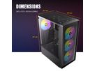 ANTEC AX26 RGB Elite PC case Midi Tower Gaming ATX, black