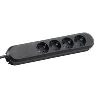 BACHMANN SMART 4xCEE7/3 black power 1.5m CEE7/7