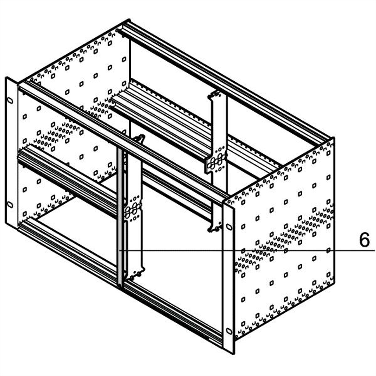 SCHROFF Front Panel, Refrofit Shielding, 6 U, 2 HP, 2.5 mm, Al, Anodized, Untreated Edges