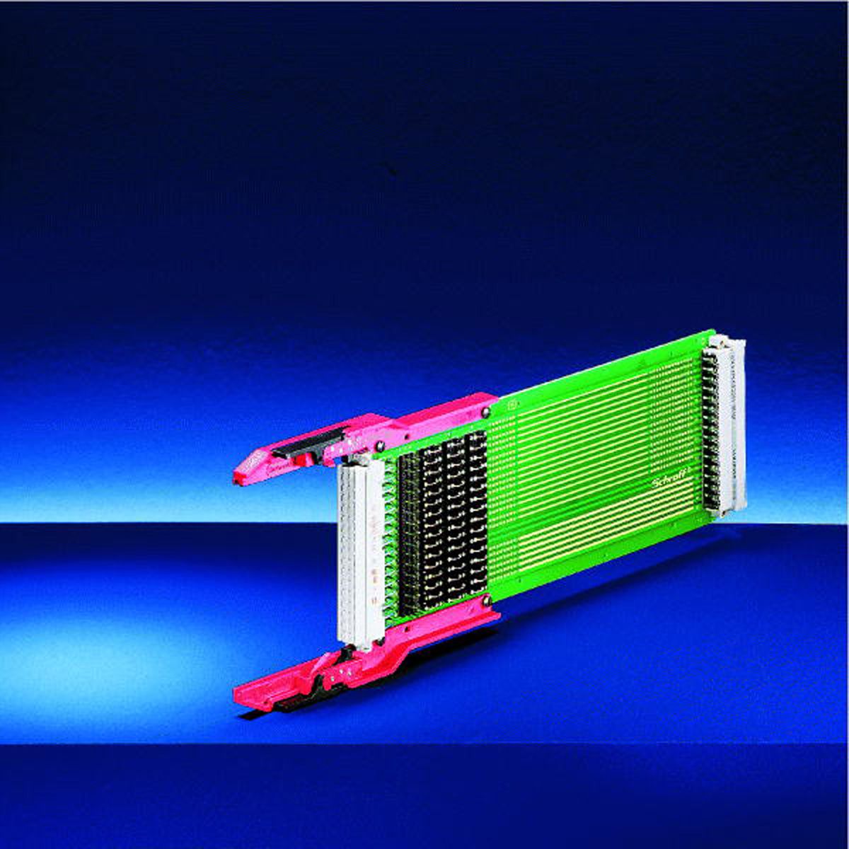 SCHROFF testadapter voor DIN-aansluiting type F, 3 HE, 160 mm, U/I