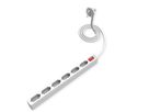 VALUE Power Strip 2-Pin Euro Type, 6-way, with Switch, white, 1.5 m