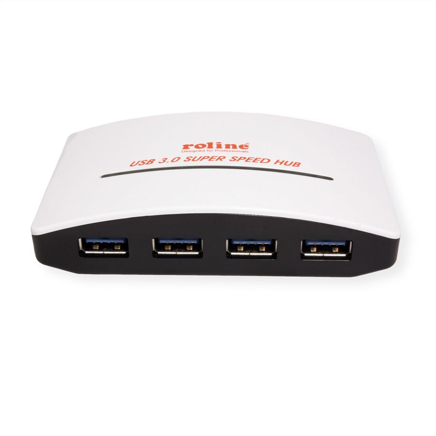 ROLINE USB 3.2 Gen 1 Hub, "Black and White", 4 poorts, met voeding