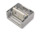 TELEGÄRTNER, data outlet IP44, 75x86x58, grey, incl. mounting plate for 2x AMJ resp. UMJ Module/Adaptor