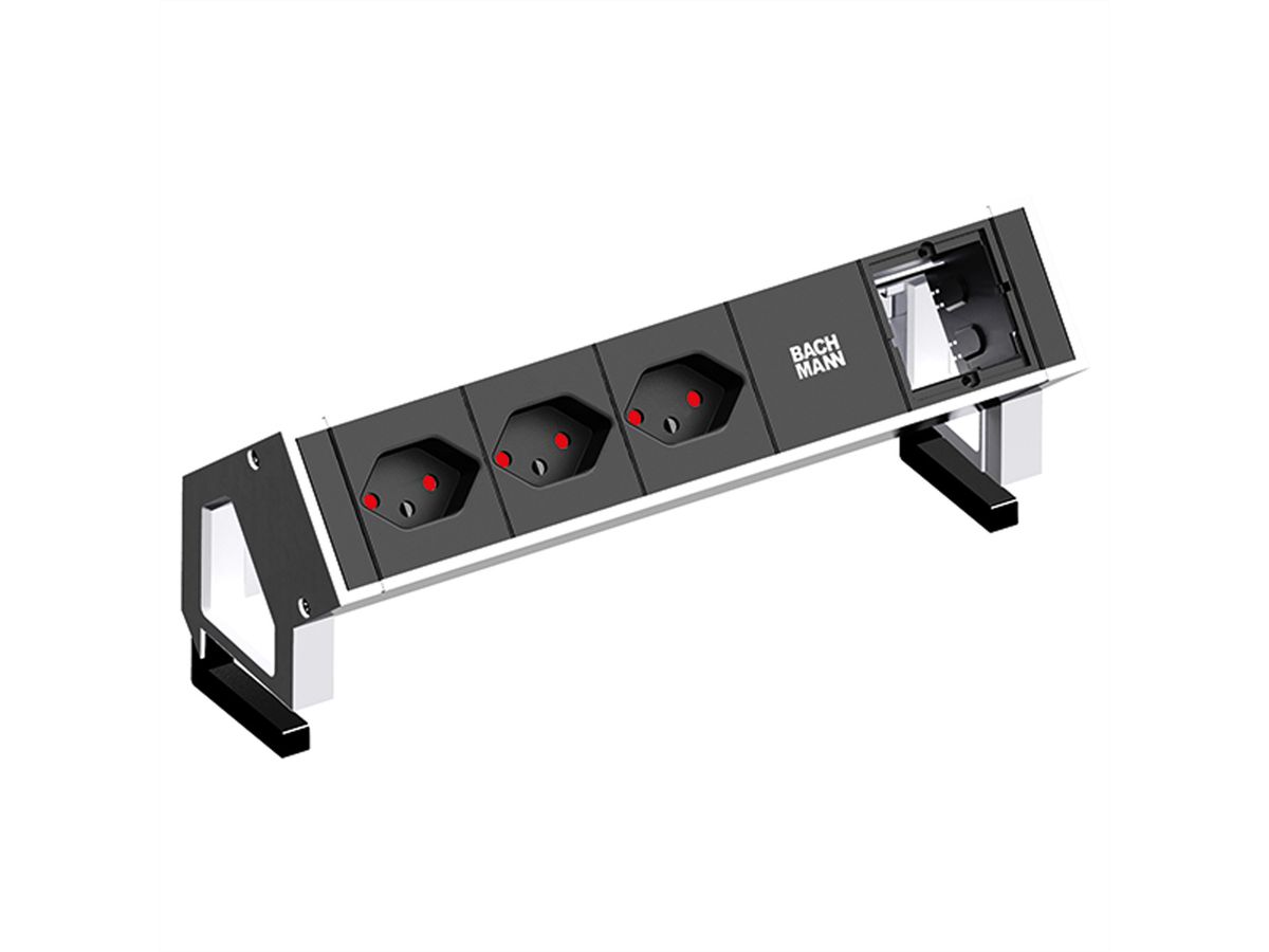 BACHMANN DESK2 3xCH T13 90° 1xCM, Power 0.2m GST18 RAL9010, United Kingdom